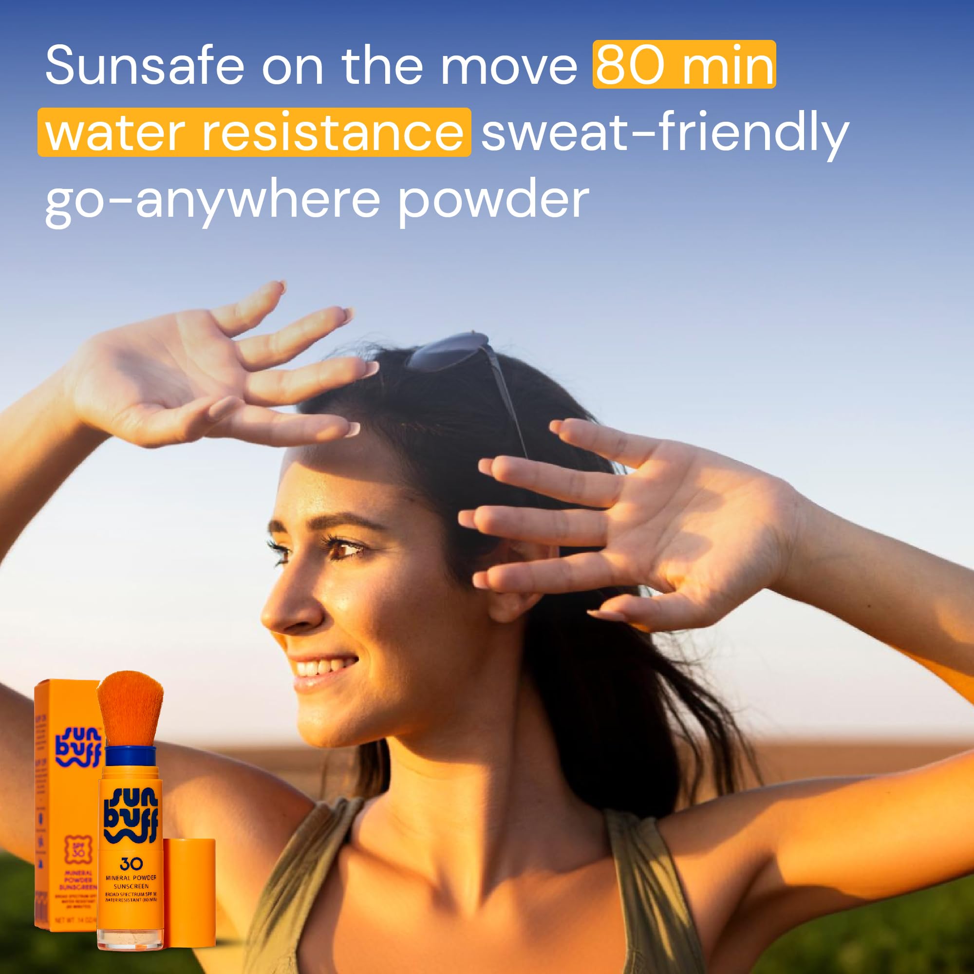 Sun Buff fragrance-free translucent finish for natural-looking protection