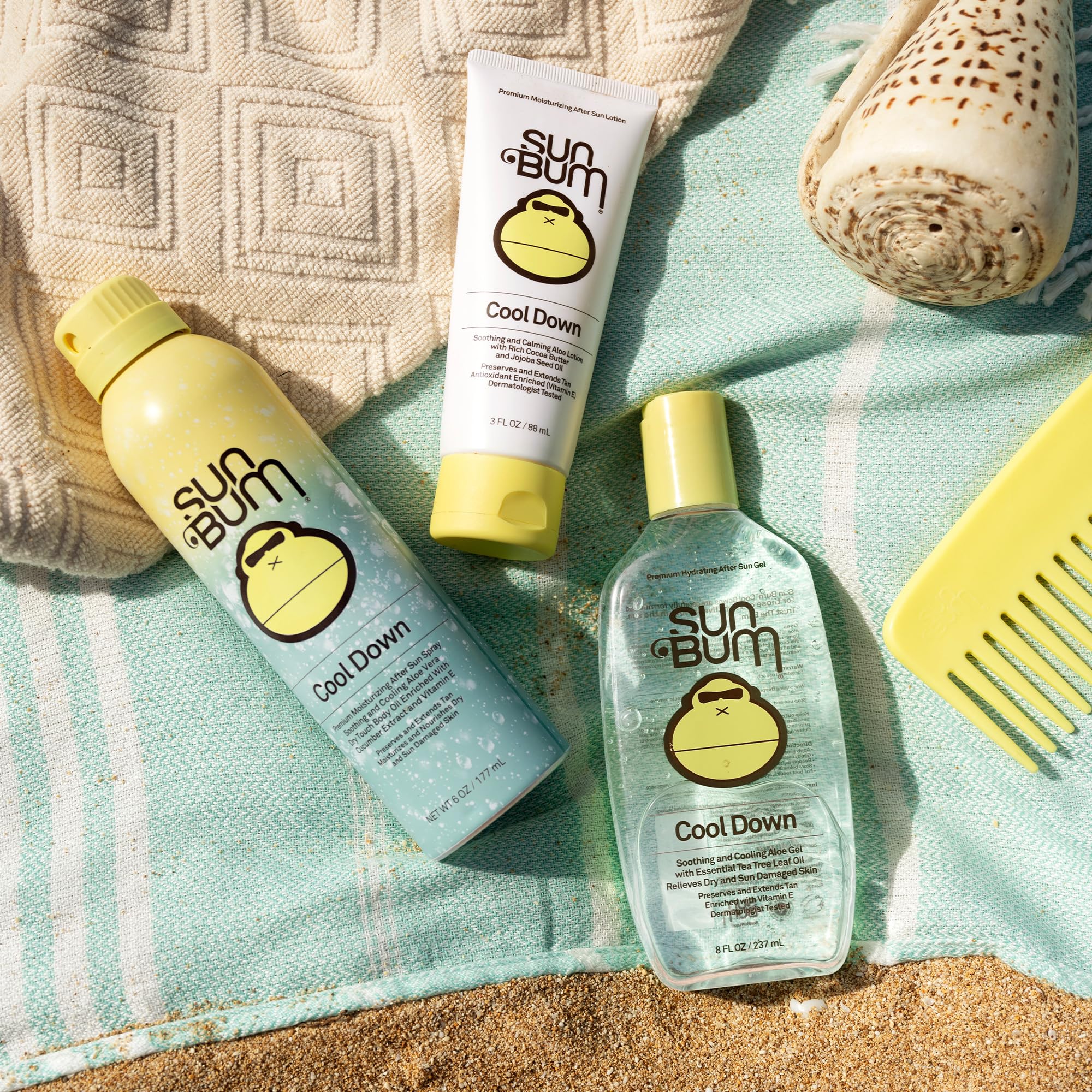 Two-pack Sun Bum Cool Down packaging on display for easy purchase.