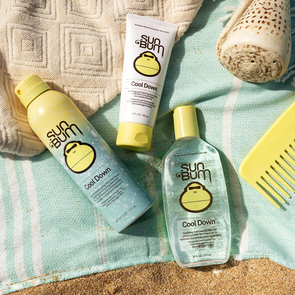 Two-pack Sun Bum Cool Down packaging on display for easy purchase.