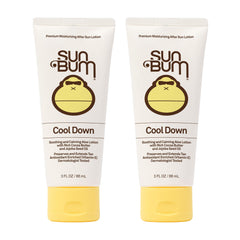 Sun Bum Cool Down Aloe Vera Lotion bottle pour on sun-exposed skin for hydration.