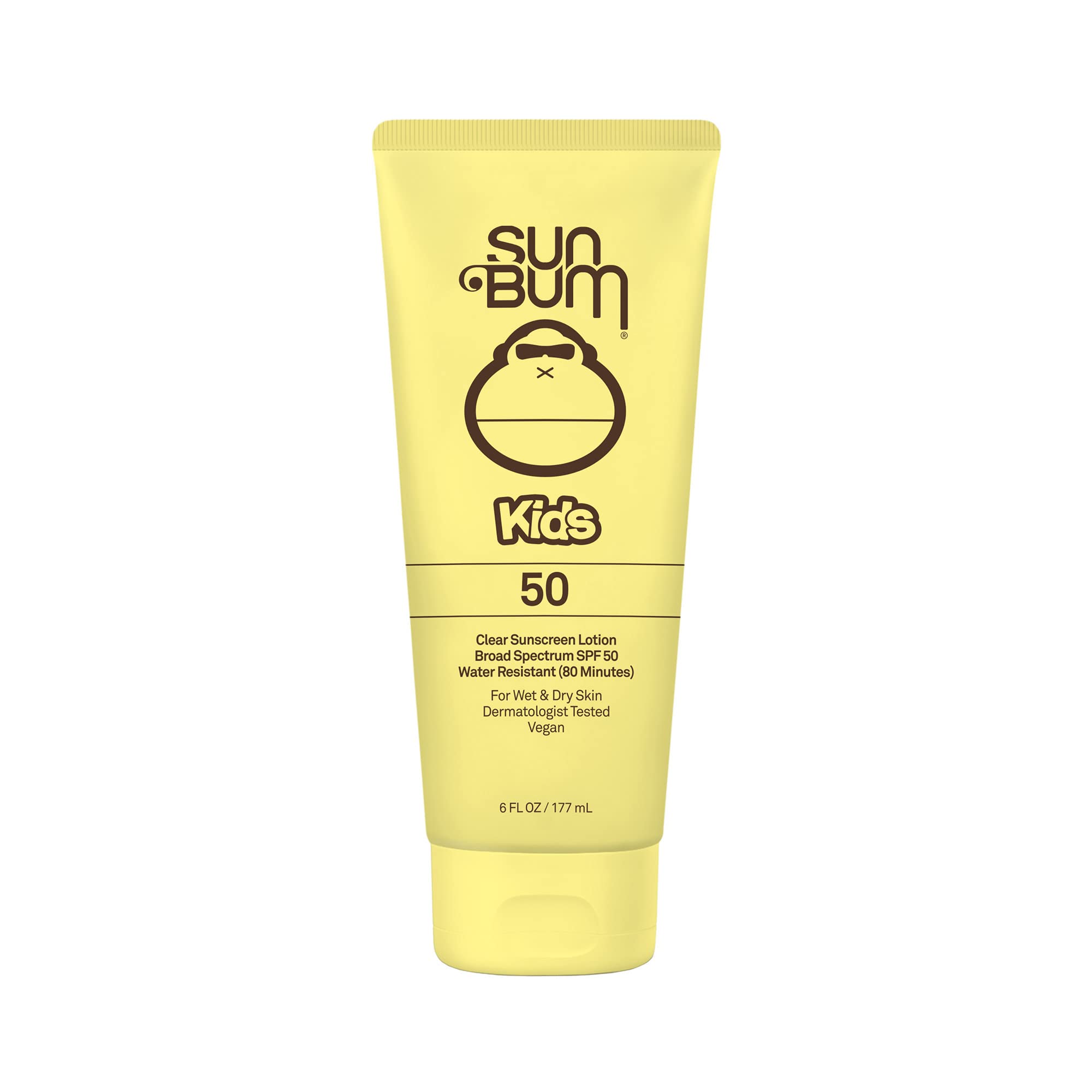 Sun Bum Kids SPF 50 Clear Sunscreen Lotion bottle ready for sunny play.
