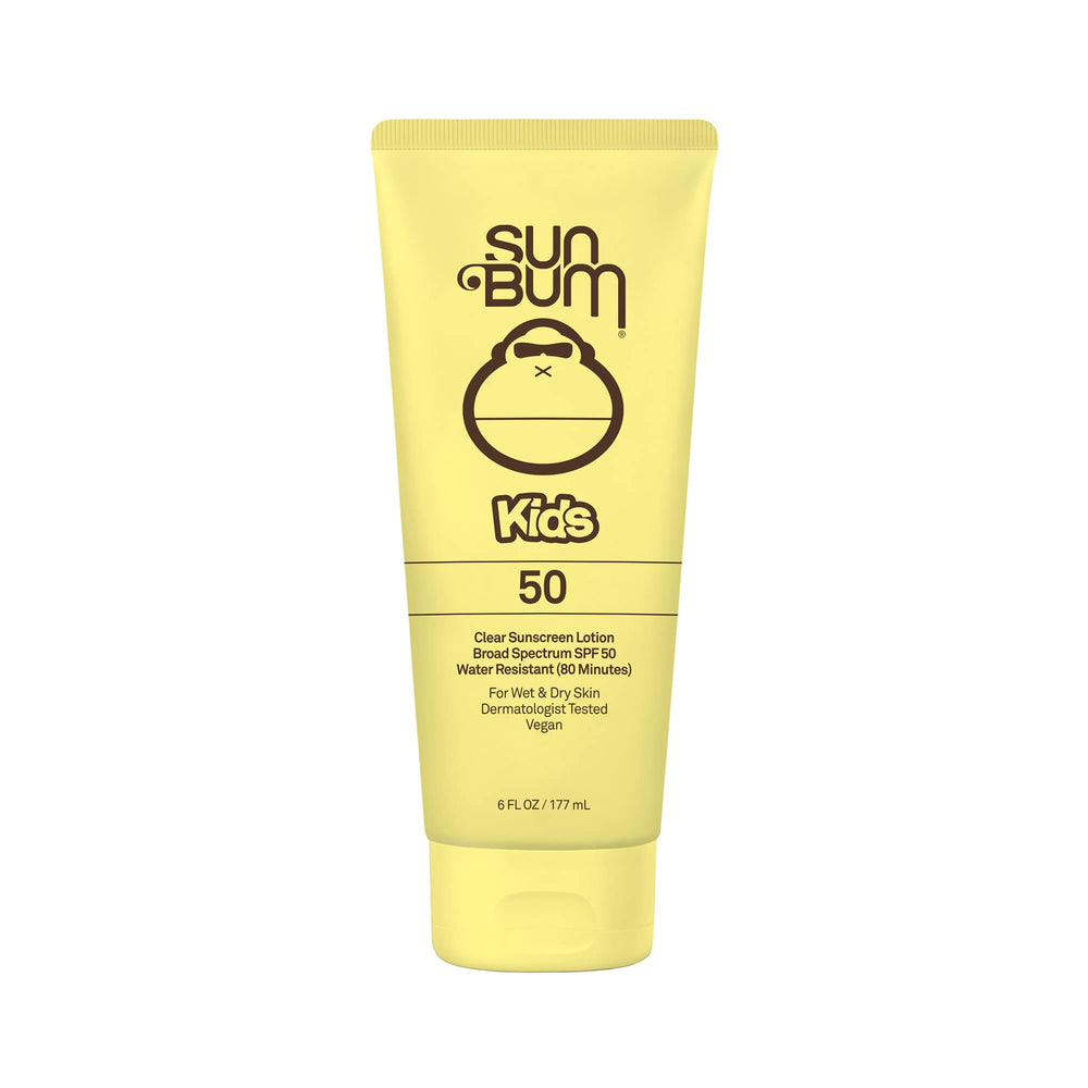 Sun Bum Kids SPF 50 Clear Sunscreen Lotion bottle ready for sunny play.
