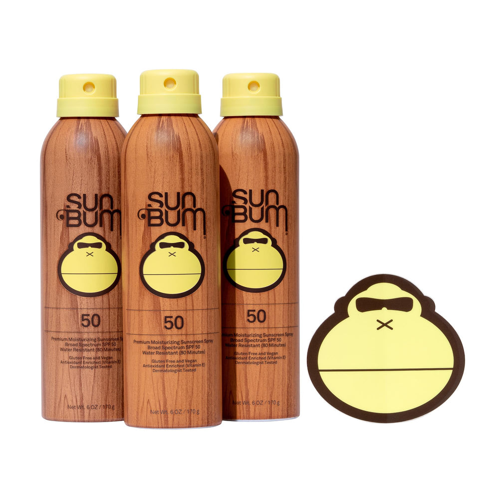 Sun Bum Original SPF 50 sunscreen spray bottle front for daily sun care