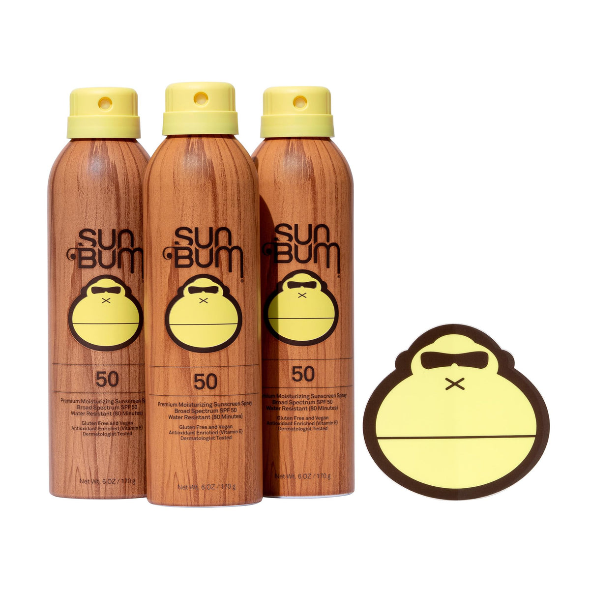 Sun Bum Original SPF 50 sunscreen spray bottle front for daily sun care