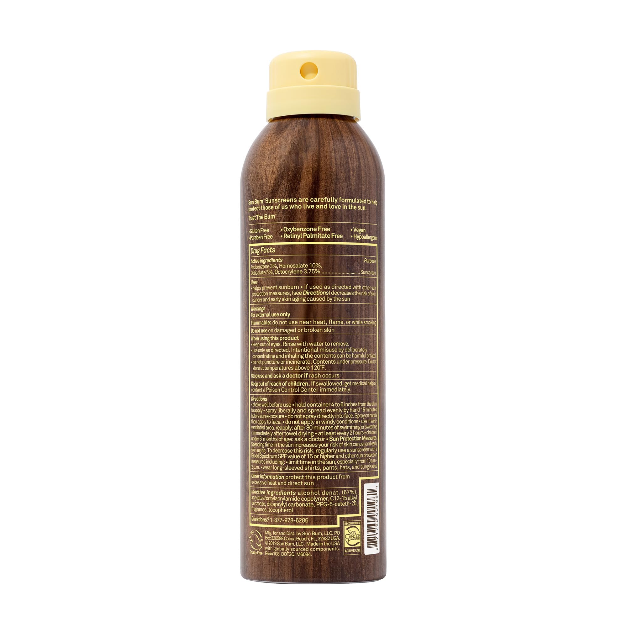 Sun Bum SPF 30 3-pack display on table ready for shoppers.