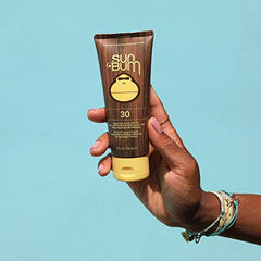 Sun Bum Original SPF 30 lotion dispensing pump for easy reapplication