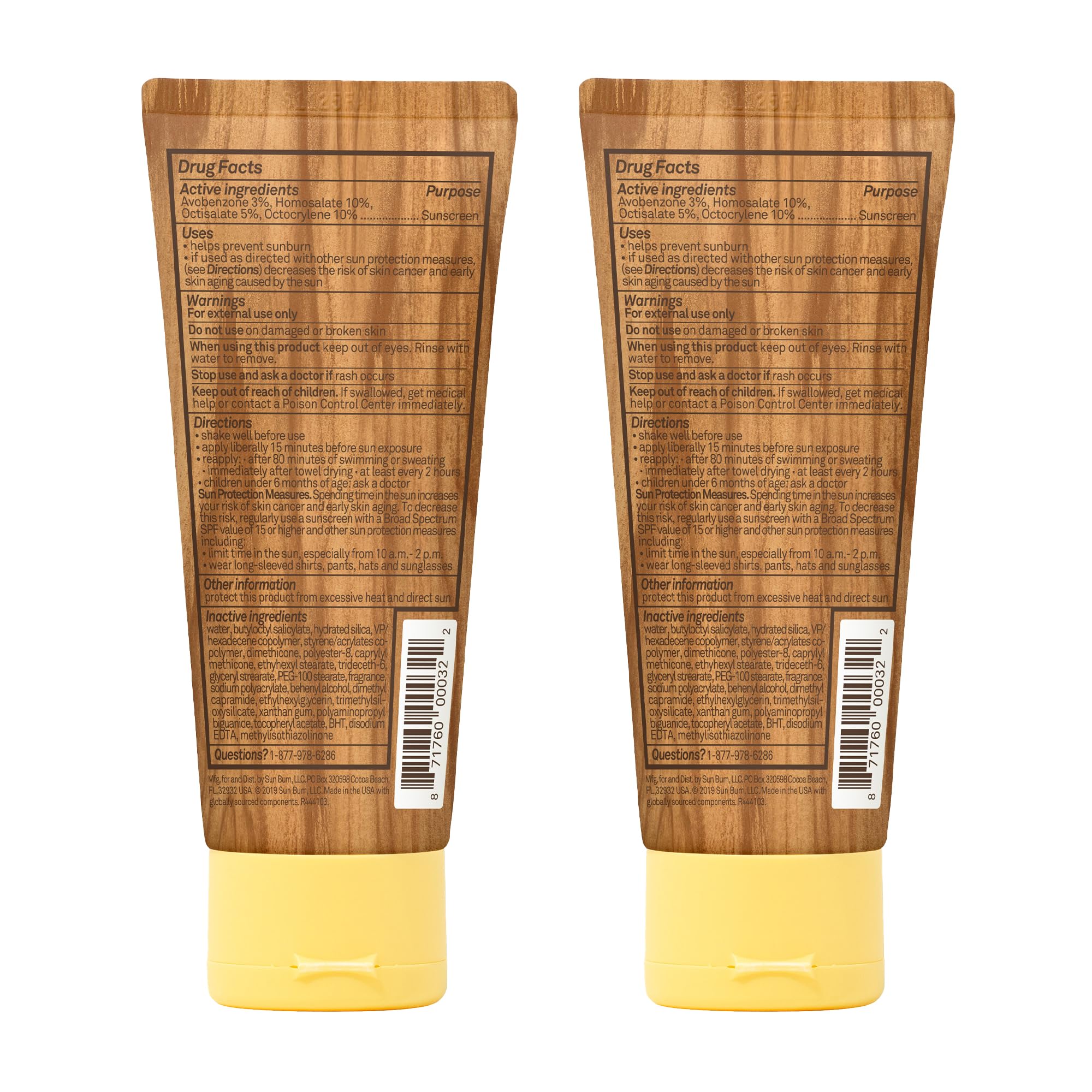 Sun Bum Original SPF 50 Hawaii 104 Act compliant seal on packaging