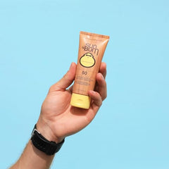 Sun Bum Original SPF 50 lotion texture being applied for moisture and protection