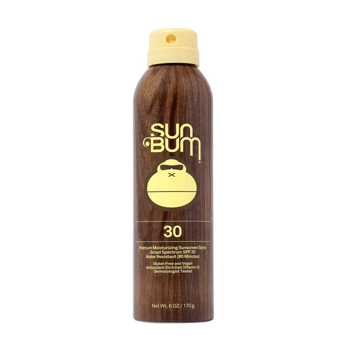 Sun Bum Original SPF 30 spray bottle for quick beach protection.