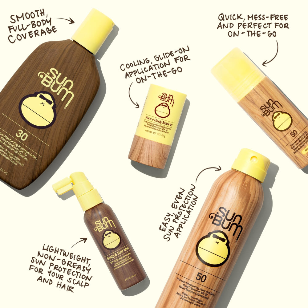 Sun Bum vegan and cruelty-free logo highlights ethical protection.