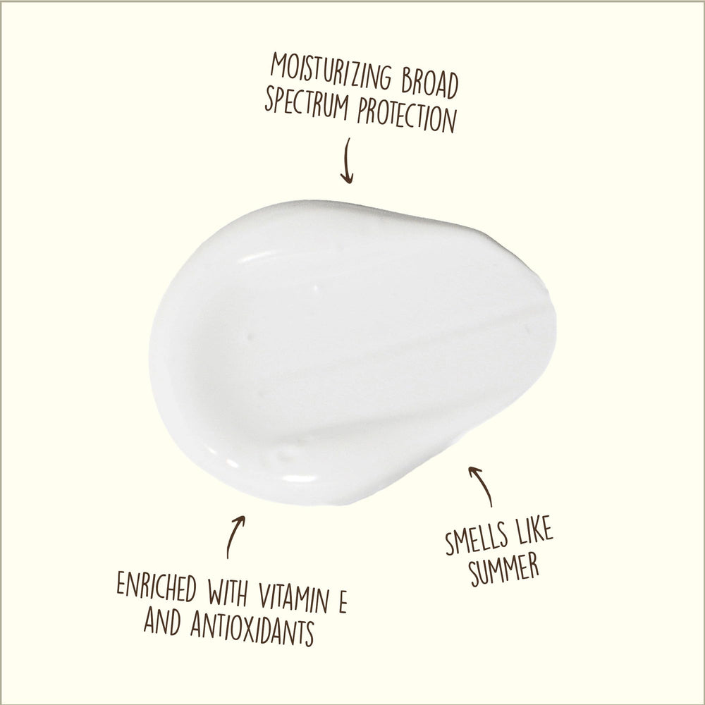 Sun Bum Vitamin E enriched formula shown as essential skin care.