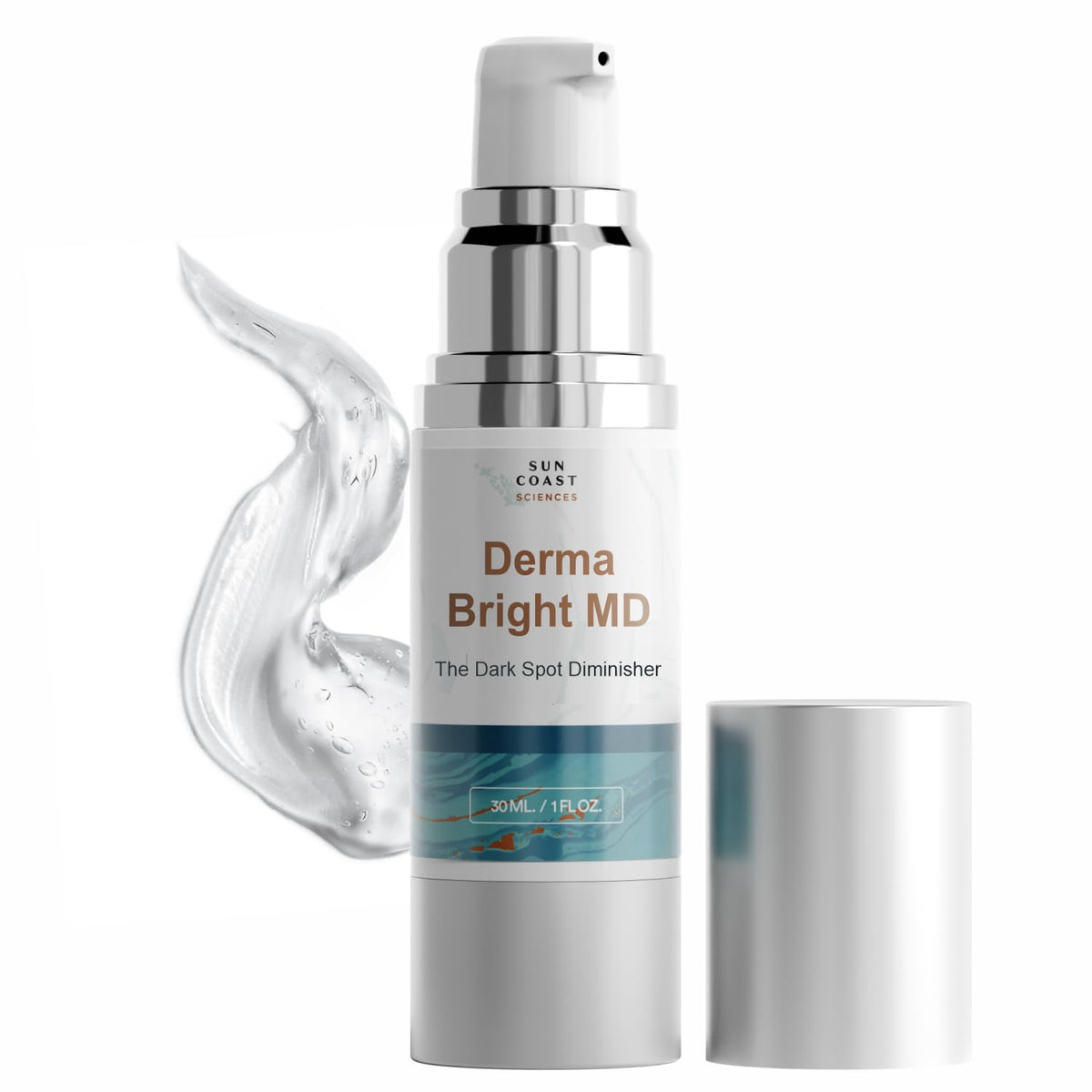 Sun Coast Sciences DermaBright MD bottle showing dark spot serum for even skin tone