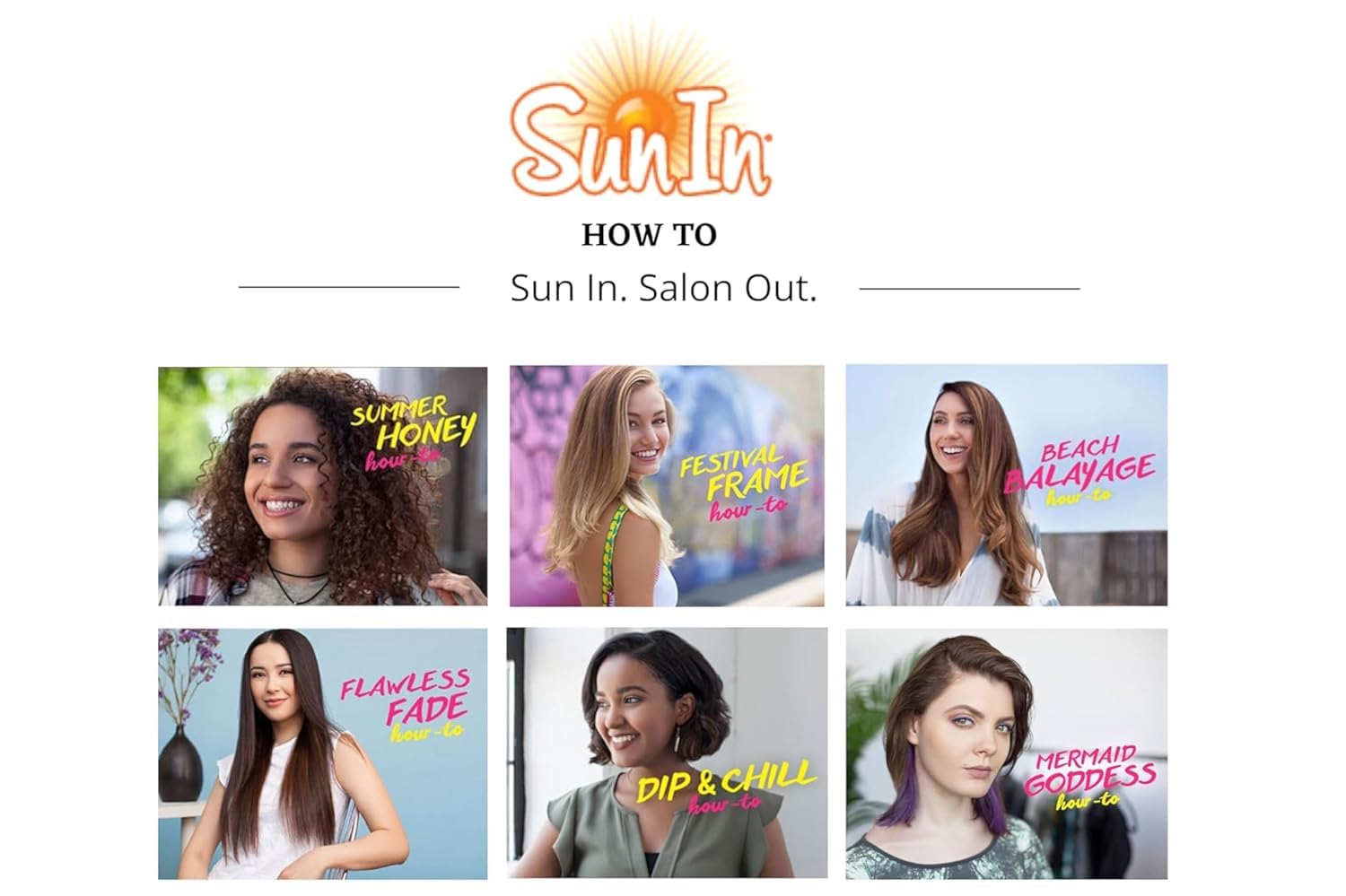 Sun-In alcohol-free formula closeup with natural extracts.