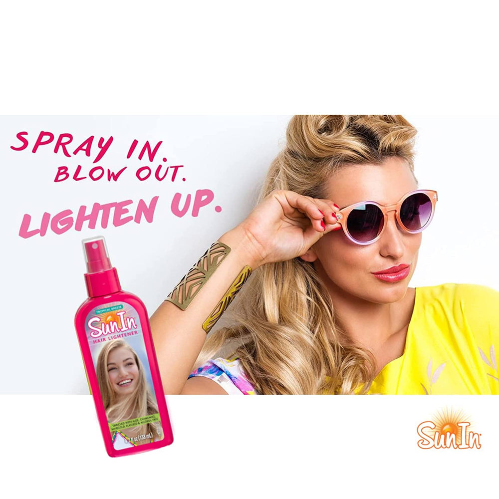 Sun-In lightening process with heat or sun to reveal natural highlights
