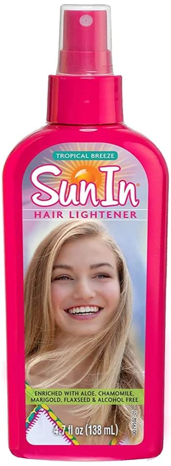Packaging inside box for Sun-In Original Spray-In Lightener Tropical Breeze
