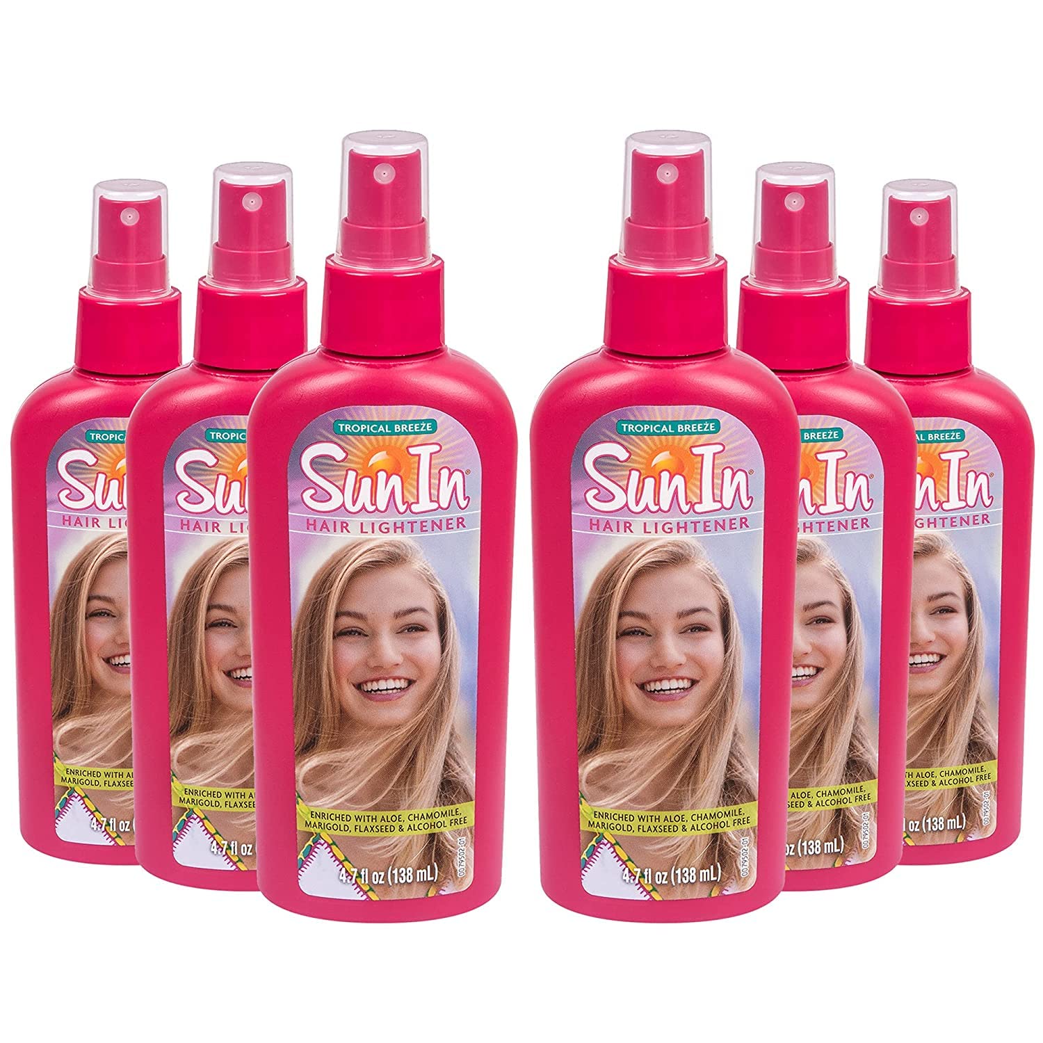 Sun-In Original Spray-In Lightener Tropical Breeze pack of 6 bottles for sun-kissed results