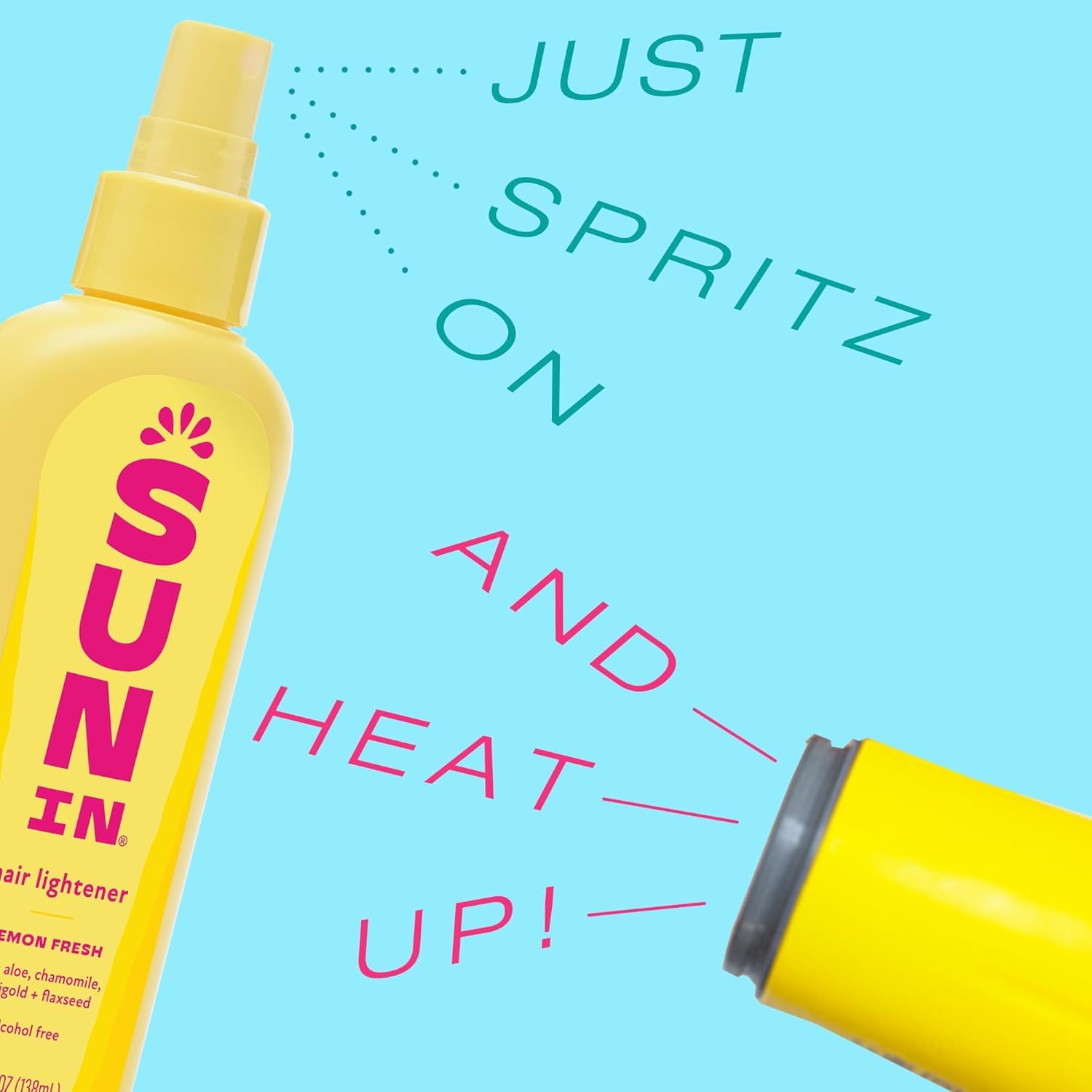 Sun-In tropical breeze fragrance closeup with citrus scent.