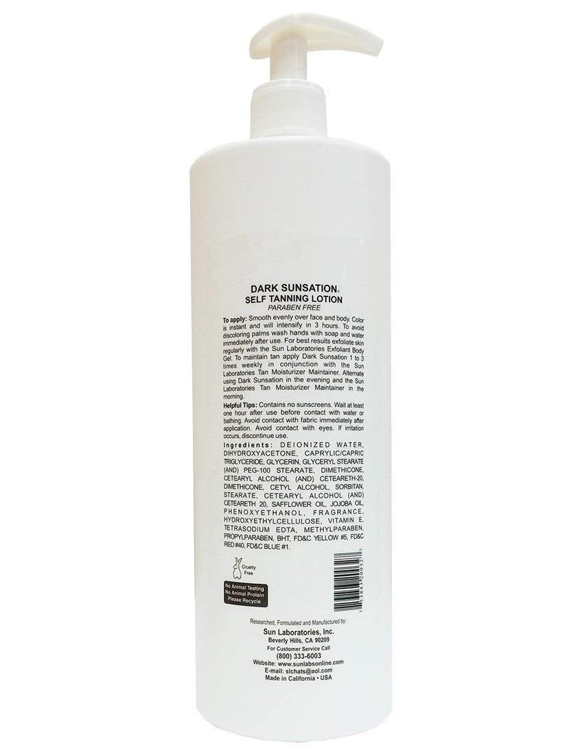 Sun Laboratories by Giesee self-tanner mitt demonstrates even, streak-free application.