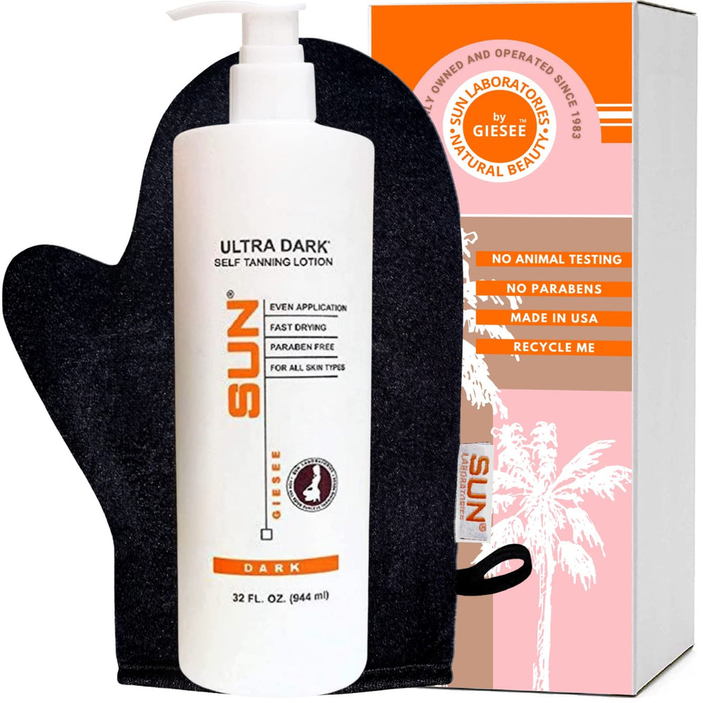 Sun Laboratories by Giesee Ultra Dark self-tanner lotion 32oz bottle for deep bronze