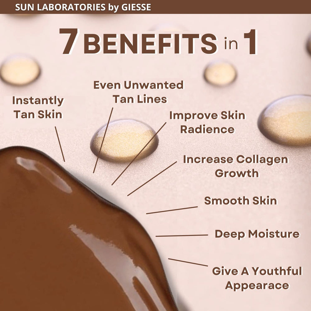 Sun Laboratories by Giesee Ultra Dark lotion swirls on skin for even tone