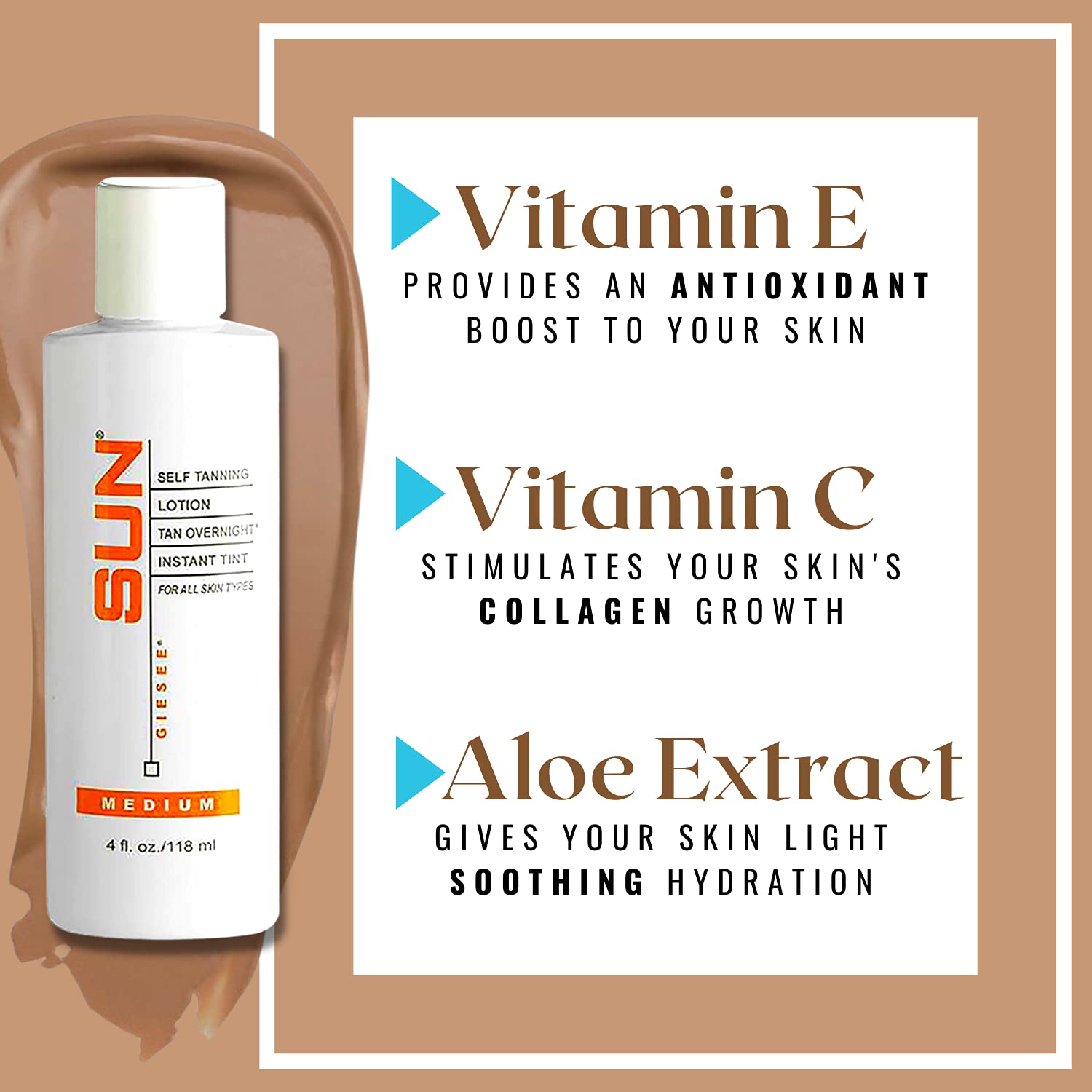 Sun Laboratories by Giesee self tanner on the face for a natural, even complexion.