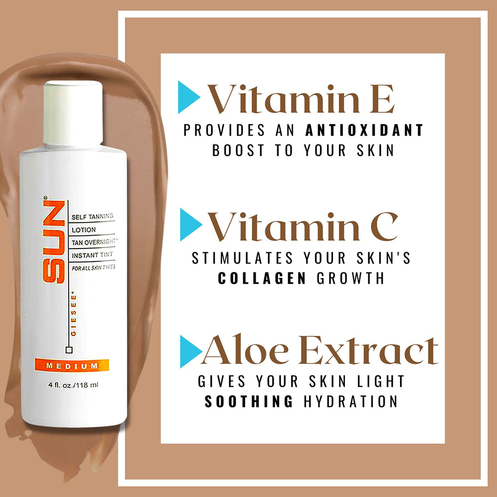 Sun Laboratories by Giesee self tanner on the face for a natural, even complexion.