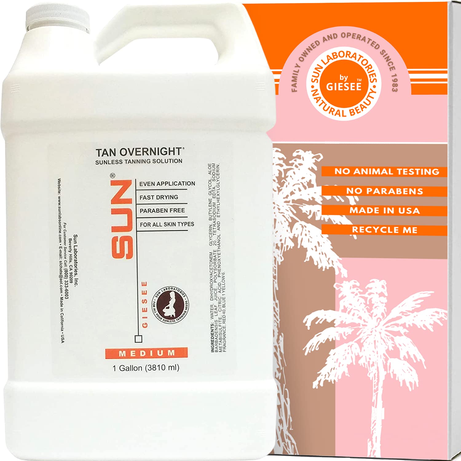 Sun Labs Self-Tanning Solution bottle for an even sunless tan