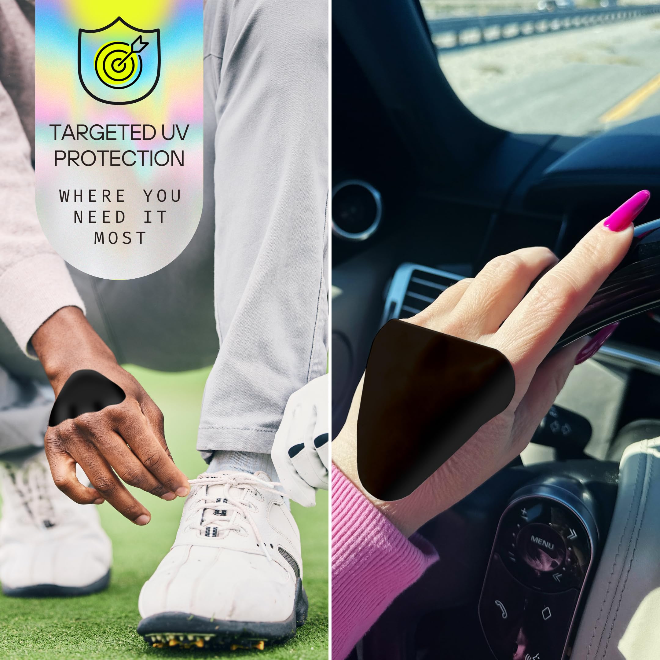 Sun Patch silicone material closeup highlights durable, skin-friendly design.