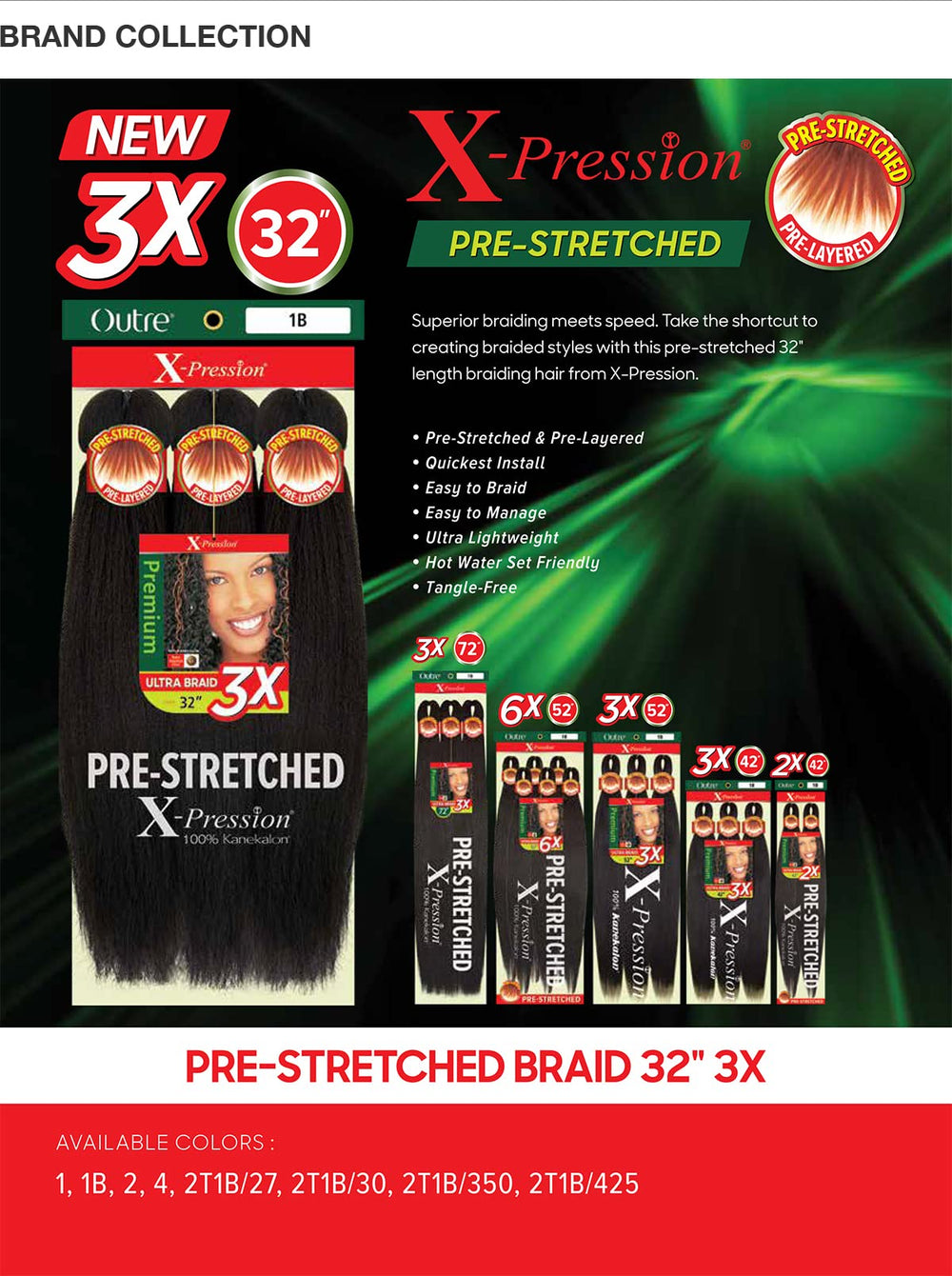 Sun Taiyang Outre XPression 3X hot water set friendly braid suitable for versatile textures