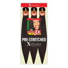 Sun Taiyang Outre XPression 3X pre-stretched Ultra Braid 32'' in 1B Off Black for fast install