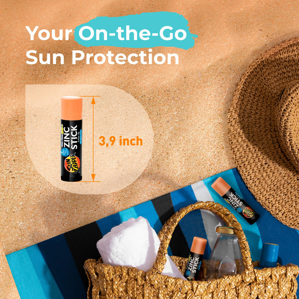 Sun Zapper at the beach demonstrating sun protection during outdoor activity.