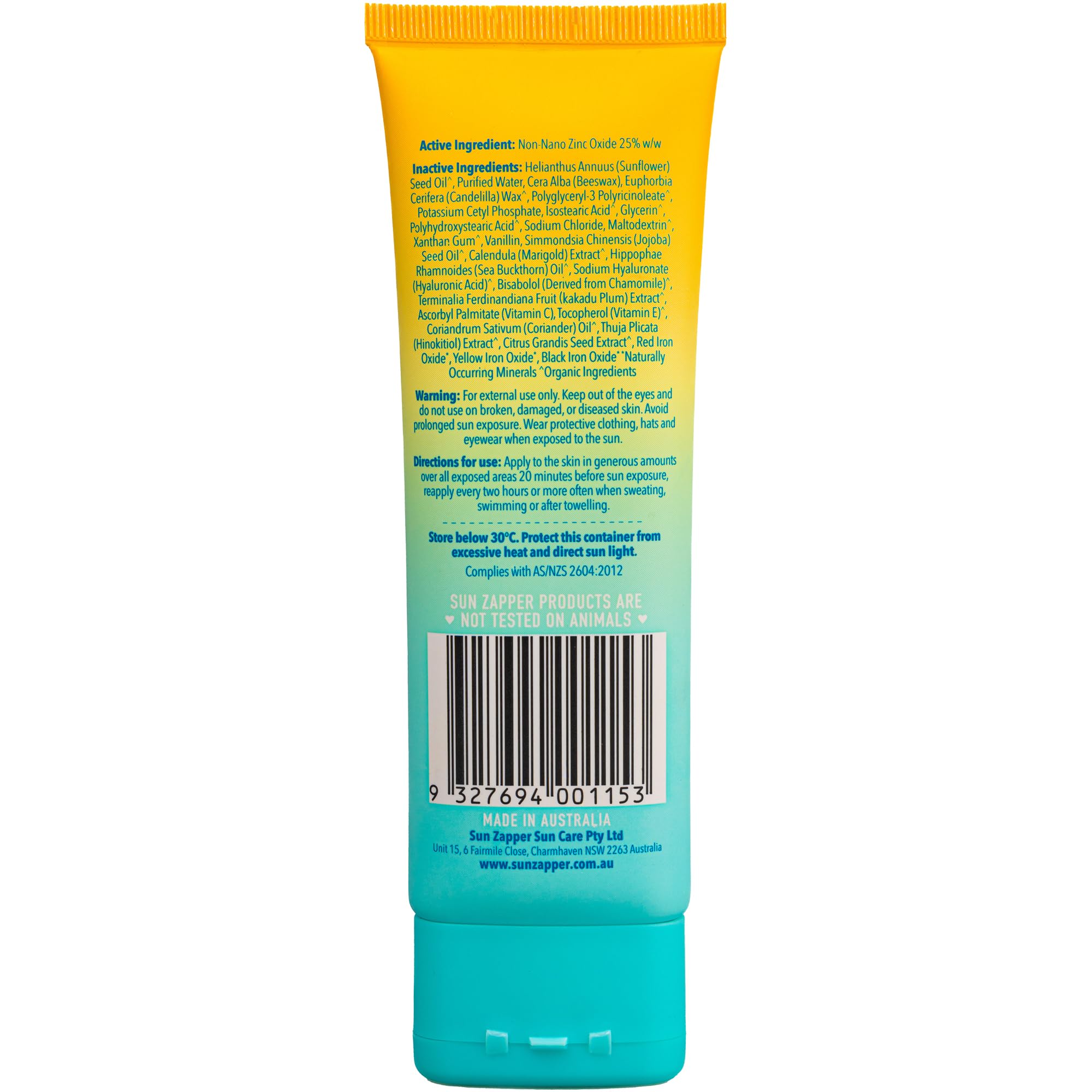 Hawaii-approved label on the Sun Zapper product.