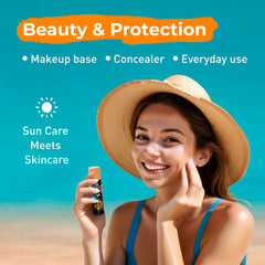 Sun Zapper light skin tone blend for natural-looking, invisible protection.