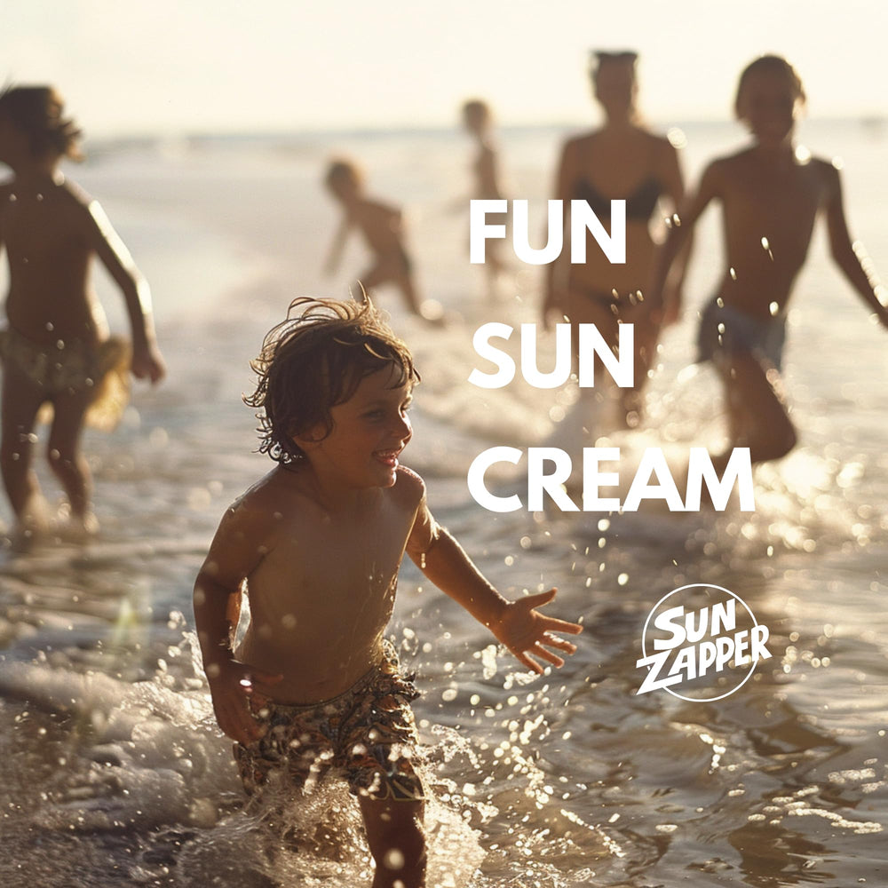 Sun Zapper packaging highlighting Australian-made mineral sunscreen.