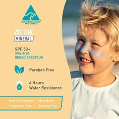 Sun Zapper blue zinc oxide stick ready for on-the-go sun protection during sports.