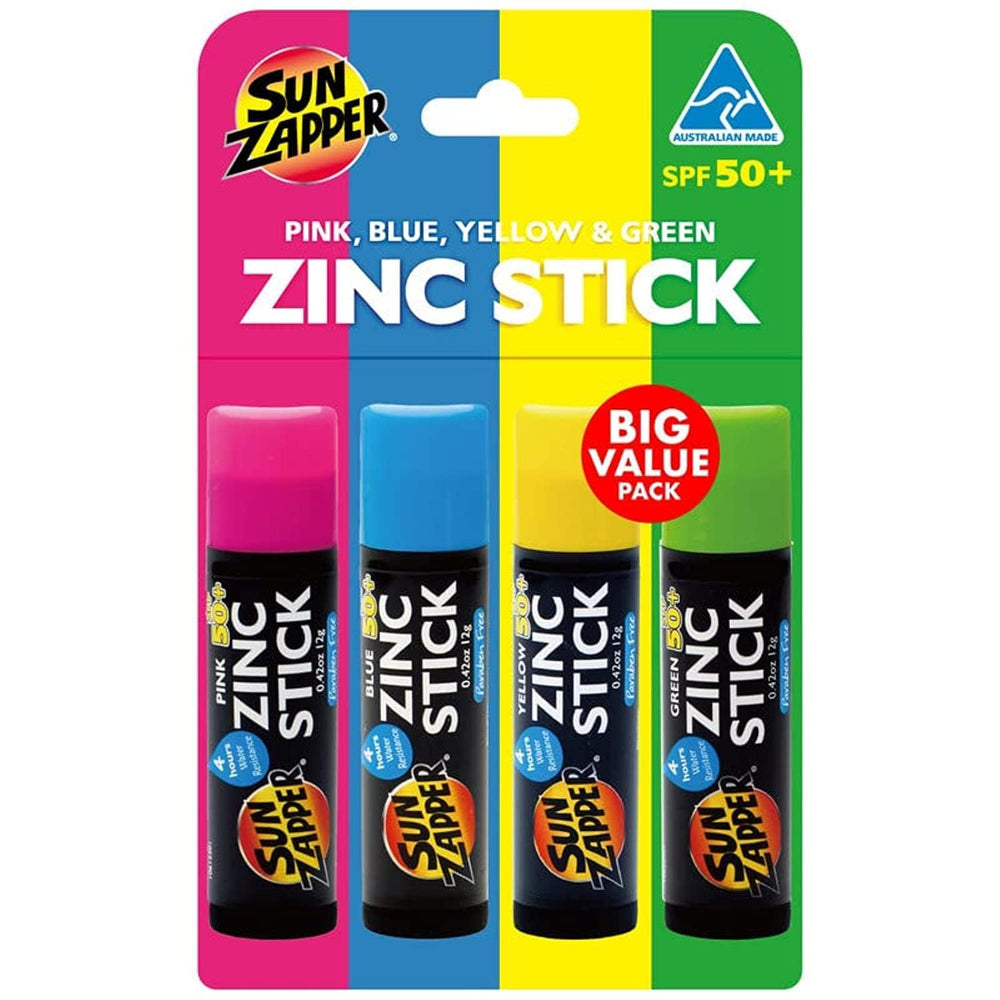 Sun Zapper pink zinc oxide stick for easy, kid-friendly sun protection.