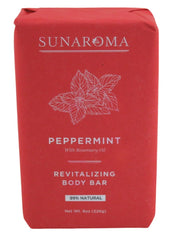 SUNAROMA Pepper Mint Soap bar 6-pack; refreshing cleanse for acne-prone skin