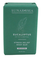 Sunaroma eucalyptus tea tree ginger soap bar close-up showing rich lather for daily cleansing