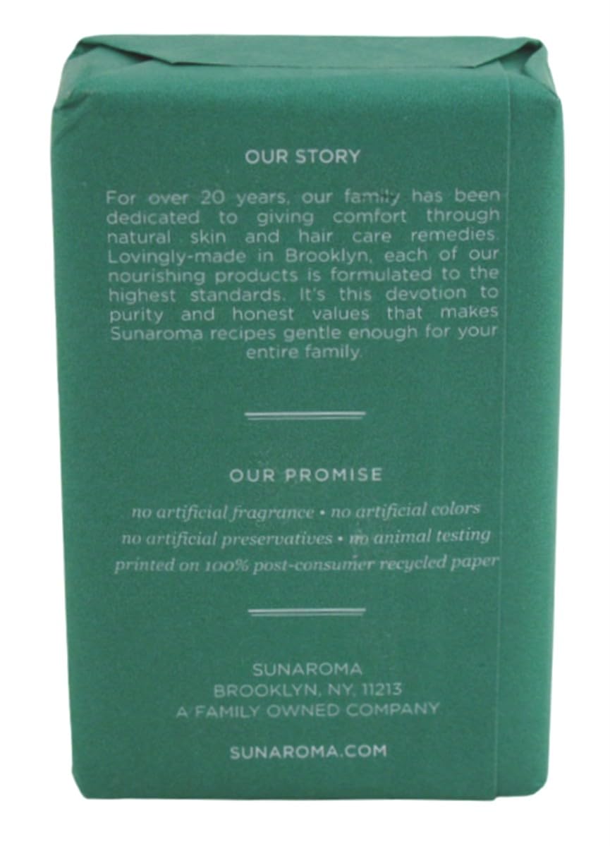 Sunaroma soap bar lather promotes an invigorating cleanse with natural ingredients.