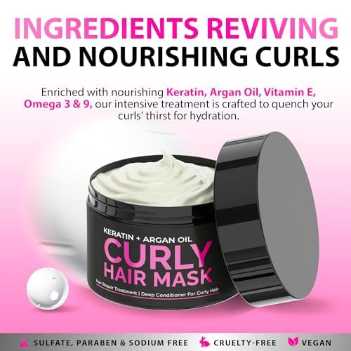 SUNATORIA anti-frizz mask smooths strands for sleek everyday hair.