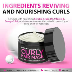 SUNATORIA anti-frizz mask smooths strands for sleek everyday hair.