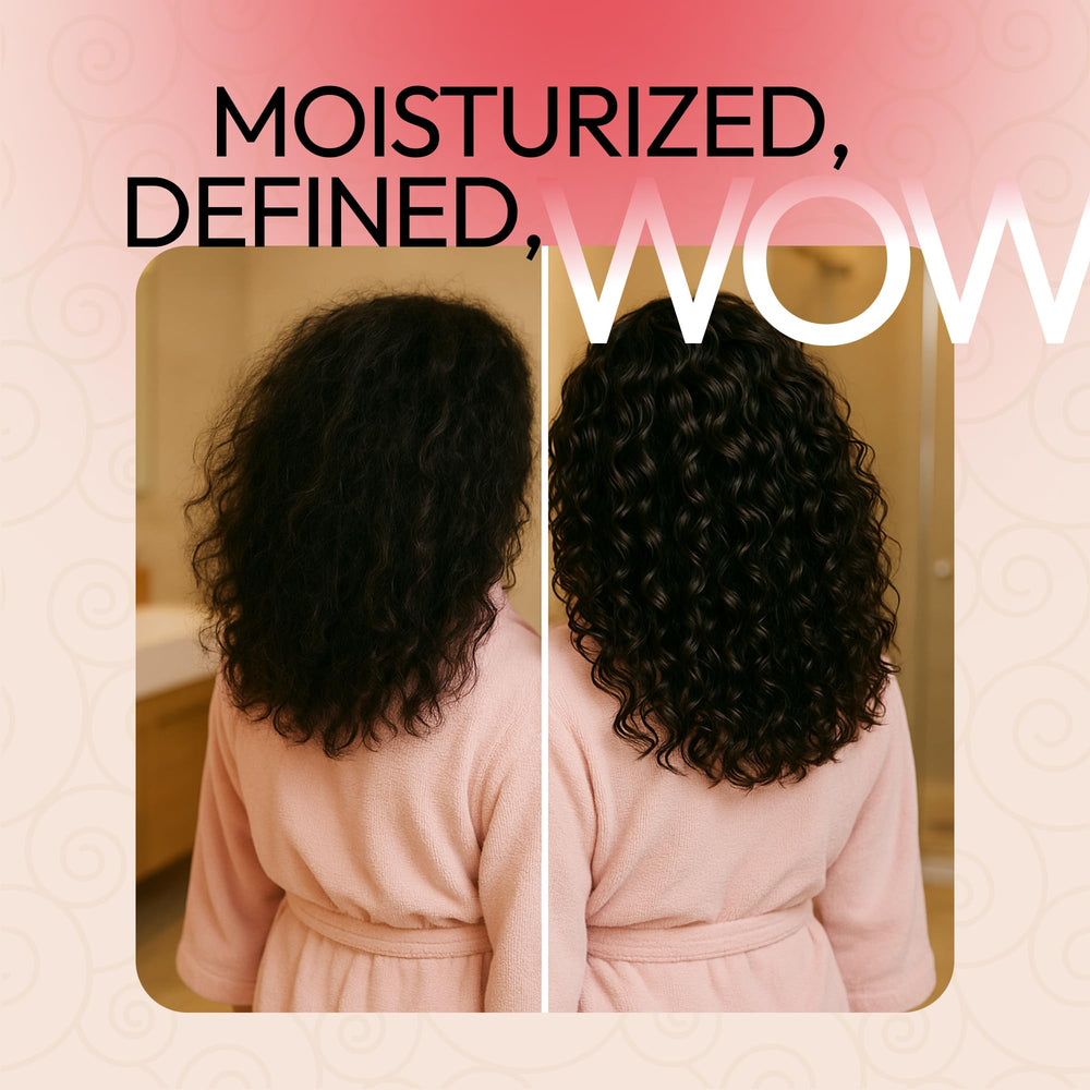 SUNATORIA Curl Cream on wind-blown waves, anti-frizz shield in action.