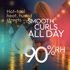 SUNATORIA Curl Cream texture close-up showing smoothing, non-crunch defining feel.