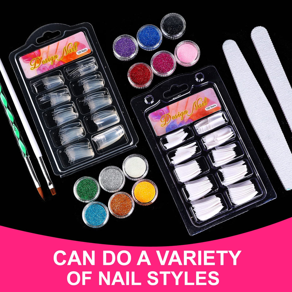 SUNBELEE acrylic nail tips two boxes for easy starters.
