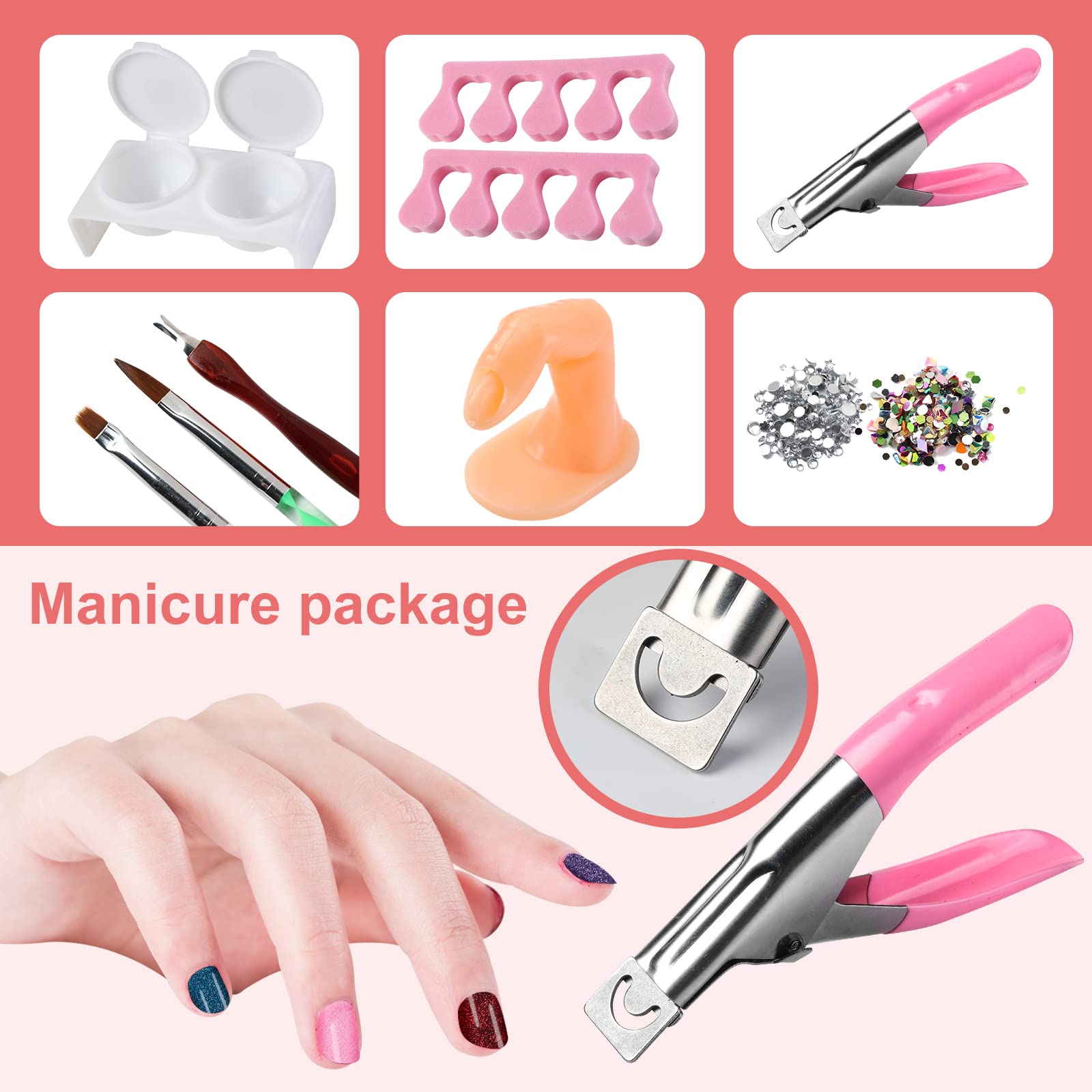 SUNBELEE glitter powder variety for vivid, sparkly nails.