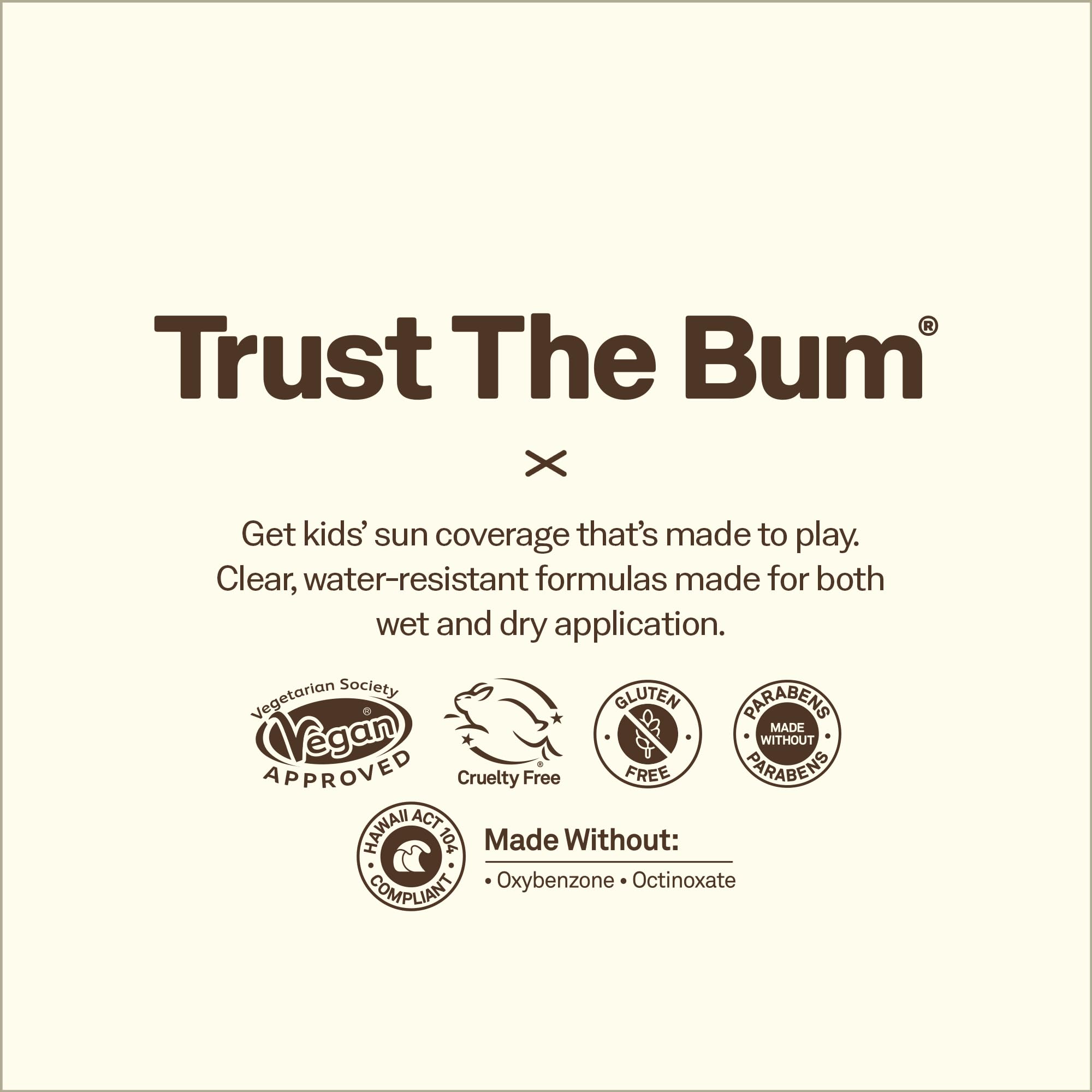 Sun Bum Hawaii 104 Act compliant label on kid-friendly sunscreen