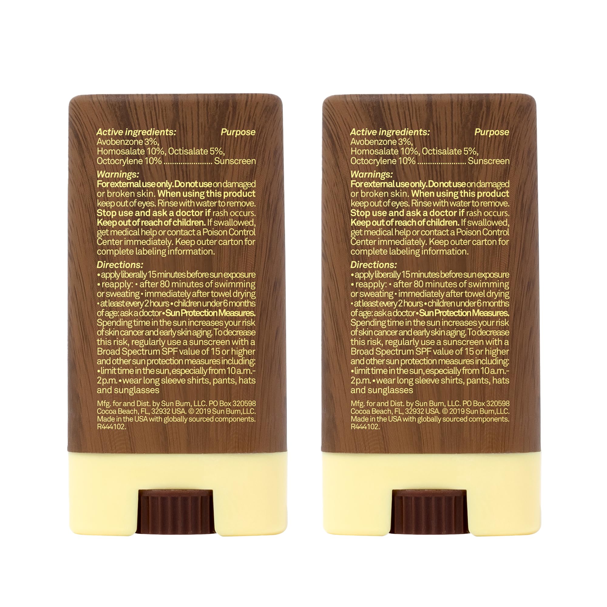 Hawaii Act compliant SPF 30 Sun Bum face stick for safe sun care