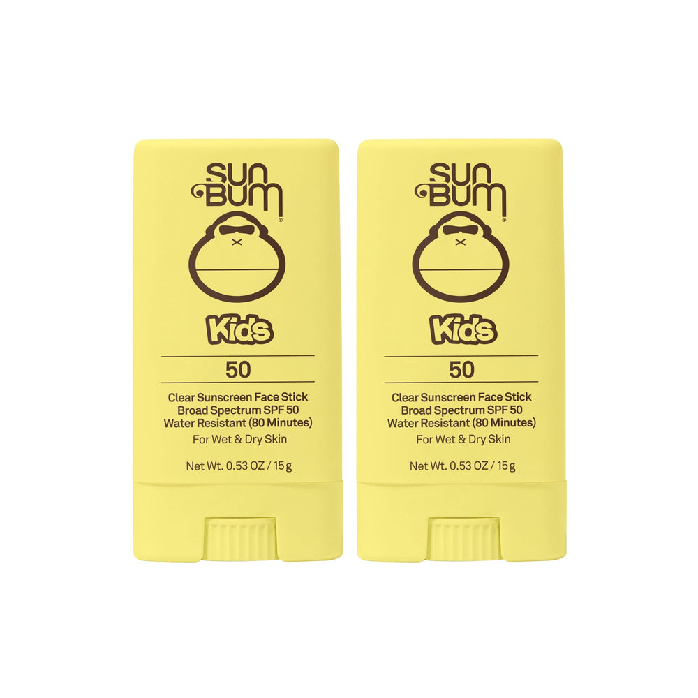 Sun Bum Kids SPF 50 Clear Face Stick pack-2 for on-the-go sun protection