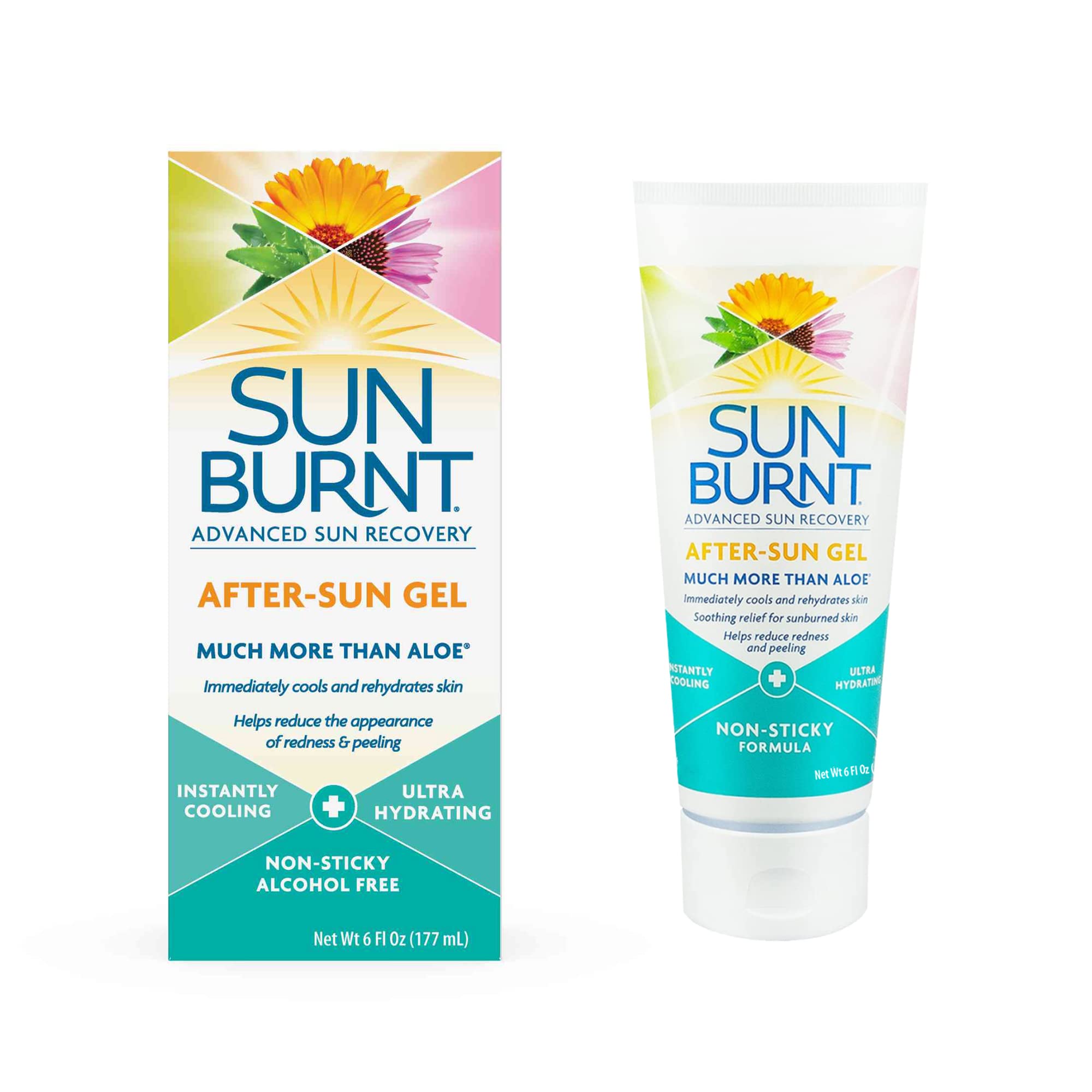 Sunburnt EMCW9 bottle-front with clear gel for ultra hydration.