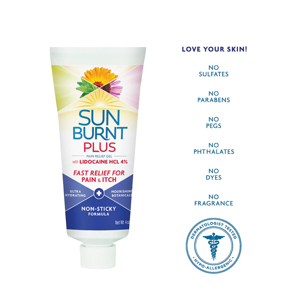 Sunburnt Plus calendula-flowers image emphasizes gentle anti-inflammatory care